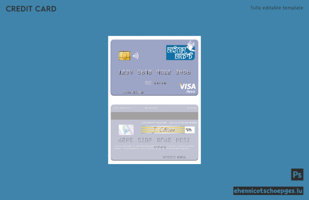 Beispielvorschau der Visa-Debitkarte der Vanuatu Asia Merchant Bank Limited